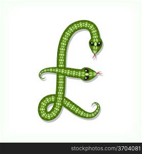 Snake font. Pound symbol