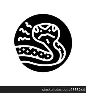 snake hissing animal glyph icon vector. snake hissing animal sign. isolated symbol illustration. snake hissing animal glyph icon vector illustration