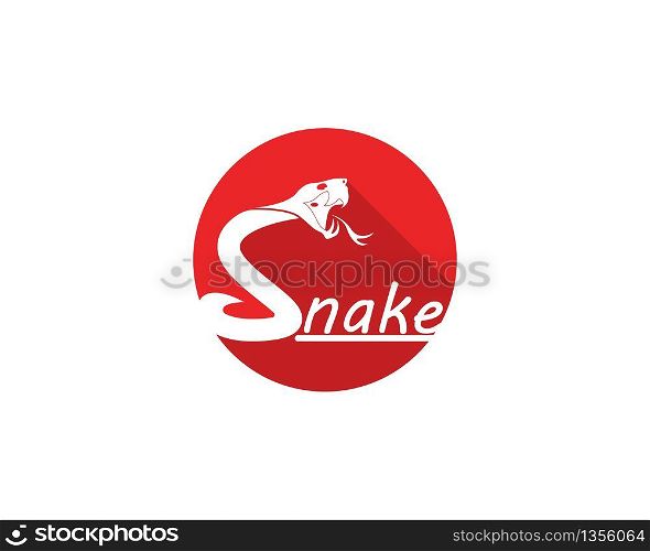 Snake icon logo vector illustration