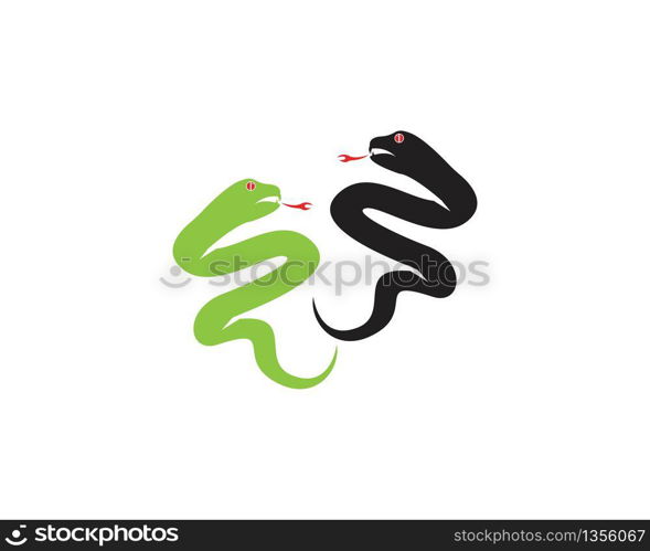 Snake icon logo vector illustration