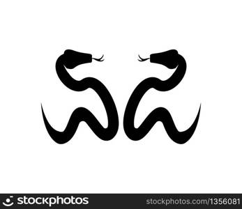 Snake icon logo vector illustration