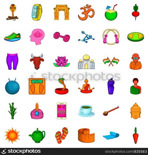 Snake icons set. Cartoon style of 36 snake vector icons for web isolated on white background. Snake icons set, cartoon style
