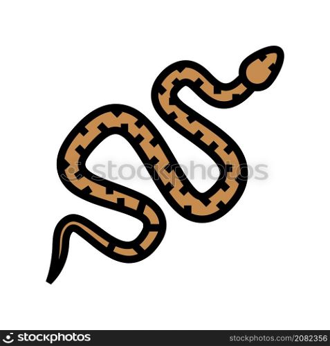 snake in zoo color icon vector. snake in zoo sign. isolated symbol illustration. snake in zoo color icon vector illustration