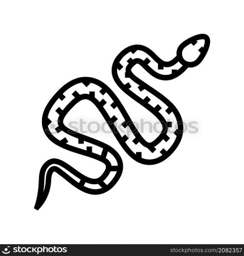 snake in zoo line icon vector. snake in zoo sign. isolated contour symbol black illustration. snake in zoo line icon vector illustration