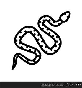snake in zoo line icon vector. snake in zoo sign. isolated contour symbol black illustration. snake in zoo line icon vector illustration