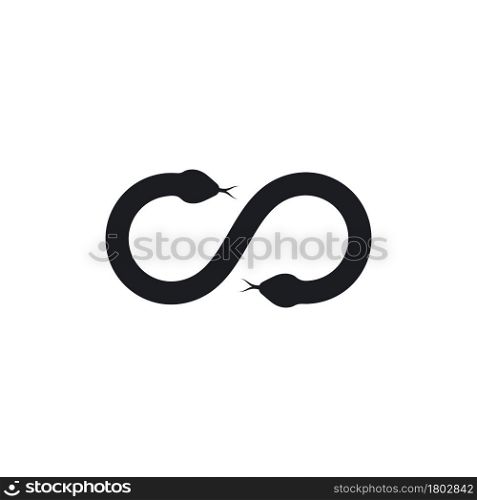 snake infinity vector illustration icon design template