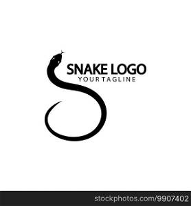 Snake logo template design. Vector illustration.