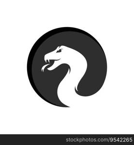 snake logo vector icon simple illustration design 