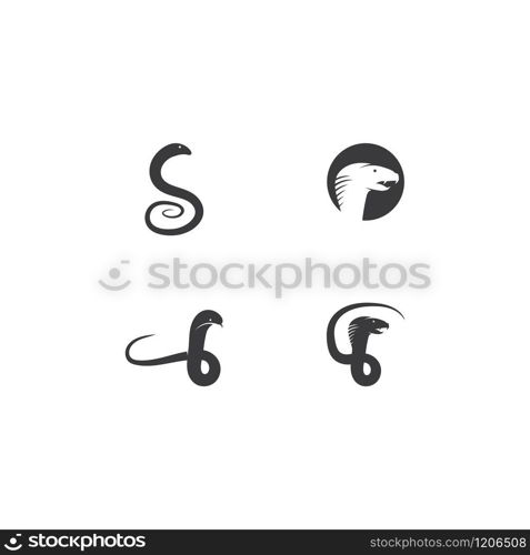 Snake logo vector ilustration template