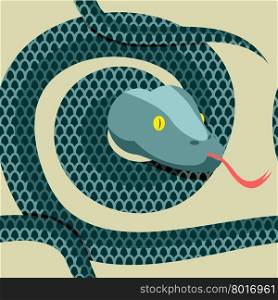 Snake seamless pattern. Longest reptile Python. Vector ornament illustration.&#xA;&#xA;