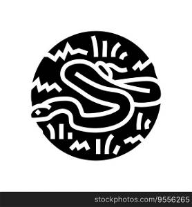 snake terrarium animal glyph icon vector. snake terrarium animal sign. isolated symbol illustration. snake terrarium animal glyph icon vector illustration