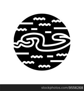 snake water animal glyph icon vector. snake water animal sign. isolated symbol illustration. snake water animal glyph icon vector illustration