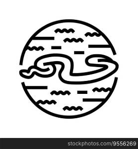 snake water animal line icon vector. snake water animal sign. isolated contour symbol black illustration. snake water animal line icon vector illustration