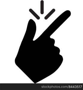 snap of the fingers icon on white background. like easy symbol. snap finger sign. flat style.