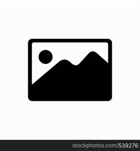 Snapshot icon in simple style isolated on white background. Landscape shot icon. Snapshot icon, simple style