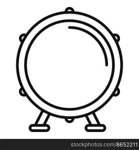 Snare drum icon outline vector. Music kit. Instrument drummer. Snare drum icon outline vector. Music kit