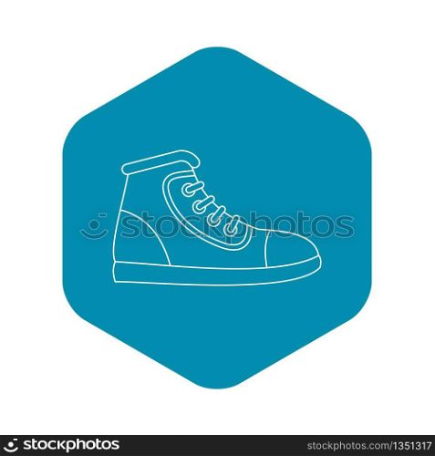 Sneaker icon. Outline illustration of sneaker vector icon for web. Sneaker icon, outline style