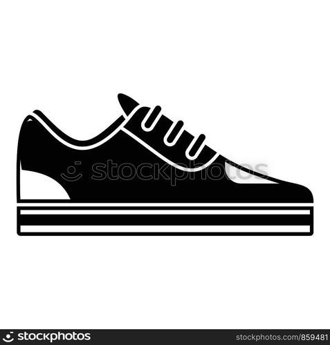 Sneaker icon. Simple illustration of sneaker vector icon for web design isolated on white background. Sneaker icon, simple style