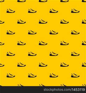 Sneaker pattern seamless vector repeat geometric yellow for any design. Sneaker pattern vector