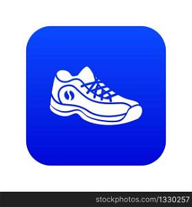 Sneakers icon blue vector isolated on white background. Sneakers icon blue vector