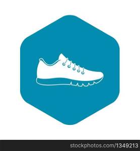 Sneakers icon in simple style isolated on white background. Sneakers icon, simple style