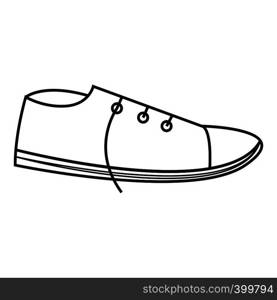 Sneakers icon. Outline illustration of sneakers vector icon for web. Sneakers icon, outline style