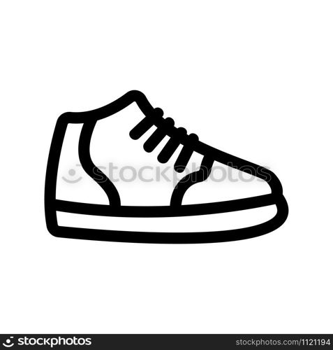 Sneakers icon vector. A thin line sign. Isolated contour symbol illustration. Sneakers icon vector. Isolated contour symbol illustration