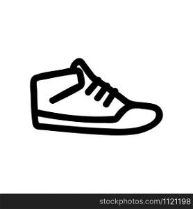 Sneakers icon vector. A thin line sign. Isolated contour symbol illustration. Sneakers icon vector. Isolated contour symbol illustration