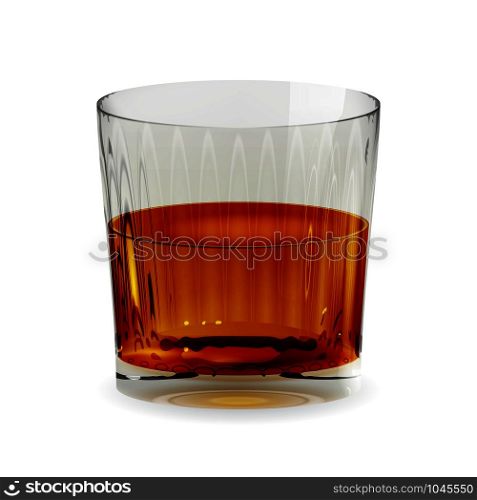 Snifter glass with whiskey, vector realistic cup transparent and isolated. Alcohol drink glass icon illustration.. Snifter glass with whiskey, vector realistic cup transparent and isolated. Alcohol drink glass icon illustration
