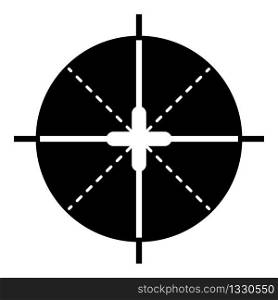 Sniper aim icon. Simple illustration of sniper aim vector icon for web design isolated on white background. Sniper aim icon, simple style