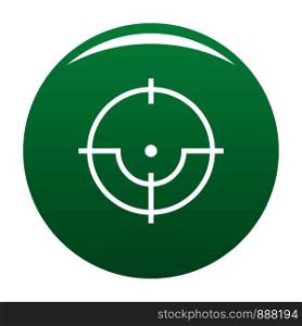 Sniper icon. Simple illustration of sniper vector icon for any design green. Sniper icon vector green