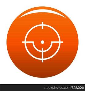 Sniper icon. Simple illustration of sniper vector icon for any design orange. Sniper icon vector orange