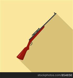 Sniper rifle icon. Flat illustration of sniper rifle vector icon for web design. Sniper rifle icon, flat style