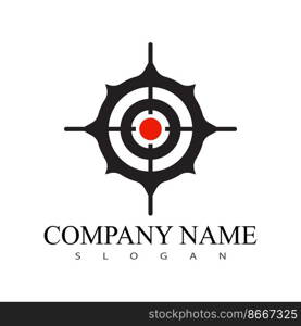 Sniper sight symbol Crosshair target logo vector