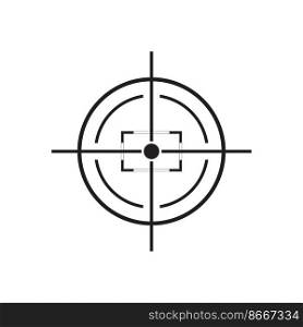 Sniper sight symbol Crosshair target logo vector