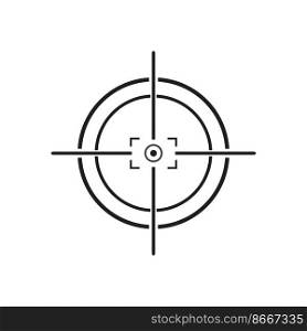 Sniper sight symbol Crosshair target logo vector