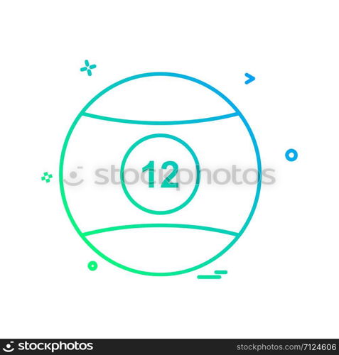 Snooker Ball icon design vector