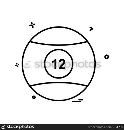 Snooker Ball icon design vector