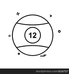 Snooker Ball icon design vector