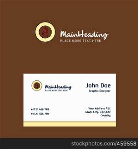 Snooker ball logo Design with business card template. Elegant corporate identity. - Vector