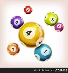 Snooker Balls Background. Illustration of a background of lottery or billiard balls