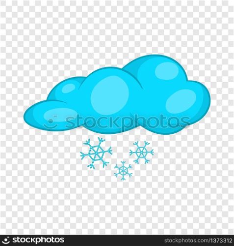 Snow and cloud icon in cartoon style isolated on background for any web design . Snow and cloud icon, cartoon style