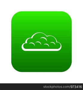 Snow cloud icon digital green for any design isolated on white vector illustration. Snow cloud icon digital green