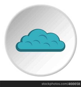 Snow cloud icon in flat circle isolated on white background vector illustration for web. Snow cloud icon circle