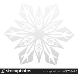 Snow element. Winter silver snowflake. Christmas decoration isolated on white background. Snow element. Winter silver snowflake. Christmas decoration