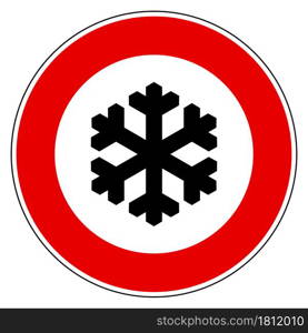 Snow flake and prohibition sign