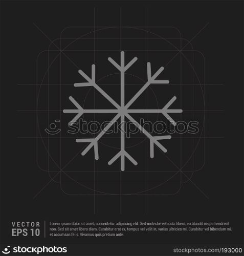 Snow Flake Icon - Black Creative Background - Free vector icon