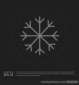 Snow Flake Icon - Black Creative Background - Free vector icon