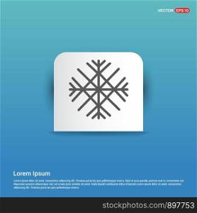 Snow Flake Icon - Blue Sticker button