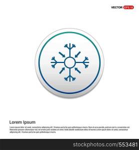 Snow Flake Icon Hexa White Background icon template - Free vector icon